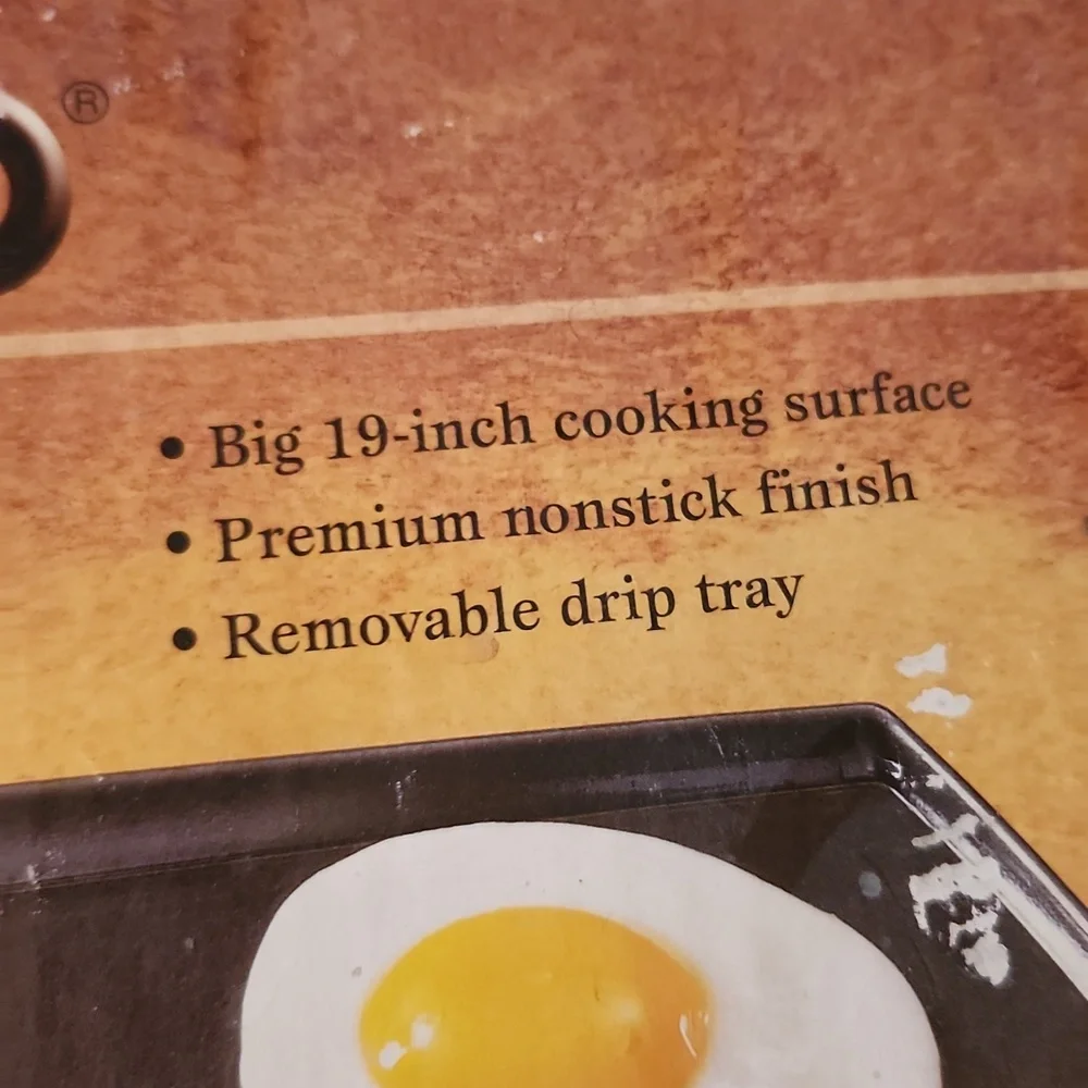 Presto 2002 Y2K Electric Griddle 19-inch CookingSurface Household Family Holiday